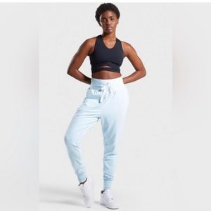 Gymshark Poise Hareem Joggers Washed Malibu Blue sz large